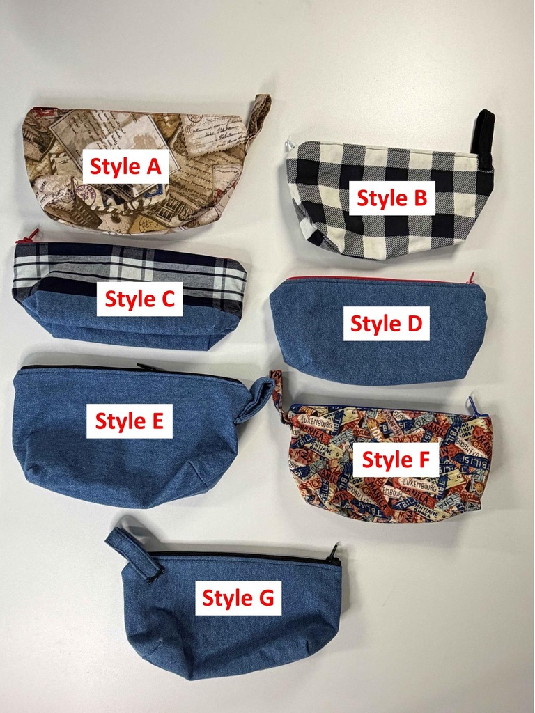 Trousse multi-usages en tissus - Style au choix (A)