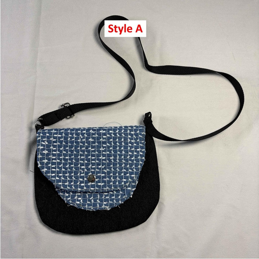 [DC001] Petite sacoche en denim recyclé - Style au choix (A)