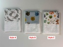 Débarbouillette pour bébé en ratine et coton - Style au choix
