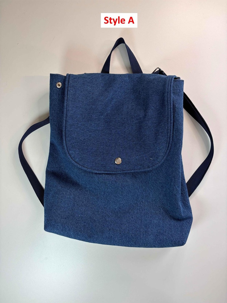 Sac à dos en denim pour adulte - Style au choix (A)