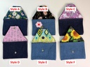 Étui pour serviette sanitaire en jeans - Style au choix
