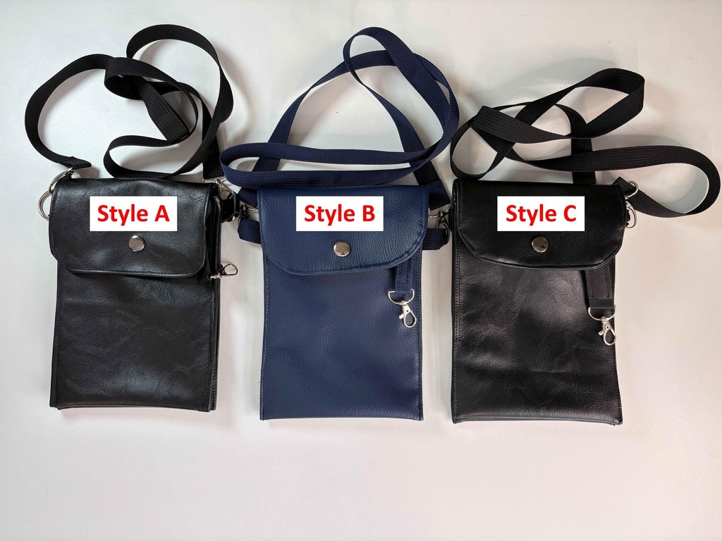 Sac bandoulière en cuir synthétique - Style au choix (A)