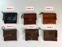 Petit porte-monnaie en cuir synthétique - Style au choix